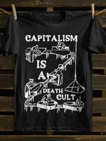Vyriški Vintažiniai Punk Rock Marškinėliai Anarchisto Simbolis Kapitalizmas Yra Mirtinas Kultas Sloganas Medvilniniai Minkšti Apvalia Kaklo Trumpomis Rankovėmis Juodi Marškinėliai... S įvairiaspalvis