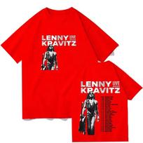 Lenny Kravitz Live2026 Grafinis marškinėlis Unisex Aukštos kokybės marškinėlis Madingas moteriškas trumpomis rankovėmis viršus Punk muzikos stilius Streetwear S
