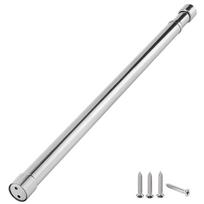 Spintos strypas Ištraukiamas drabužių strypas 56-100cm Nerūdijančio plieno drabužių strypas su galiniais laikikliais Varžtai Reguliuojamas spintos strypas sidabras