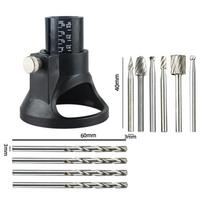Guide Attachment Twist Drill Bit Rotary Router Milling Cutter Wood Carving Tool Kit Dedicated Locator Woodwork Tool For Dremel A4
