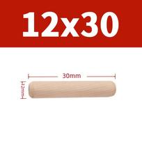 Skersmuo 12mm Massyvo medžio įstrižas apvalus medinis strypelio kamštis DIY medžiaga Ilgis 30/40/50/60/80/100/120mm Spintos jungtis Medinis vinis 50Pcs