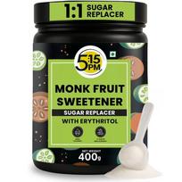 5:15 PM MonkFruit saldiklis su eritritoliu 400 g | Monk Fruit saldiklis I Monk Fruit milteliai I MonkFruit cukraus ekstraktas maisto gaminimui ir kepimui