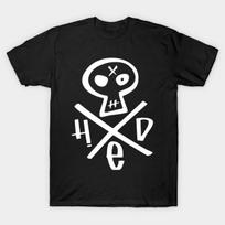 Men Black Print T-shirt Hed Pe No-Cut Transfer Paper Print Cotton Tshirt L juoda
