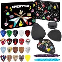 Guitar Picks Advent Calendar 2025 Christmas, 24 Days Guitar Picks for Acoustic Guitar, Electric Guitar, Bass Guitar For Guitarists Music Lovers