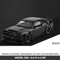 1:32 Dodge Challenger Hellcat SRT Alloy Car Model Sound Light Pull Back Metal Toy Vehicle Boy Gift Collection Miniature Voiture