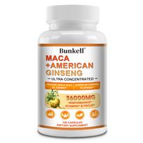 Maca šaknis (Juoda, Raudona Ir Geltona) 650 mg maisto papildas, 120 kapsulių buteliuke 120 Capsules