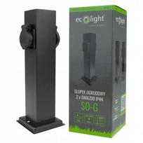Sodo stulpelis su dviem 230V IP44 lizdais