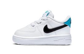 Nike Air Force 1 18 žemi krepšinio batai Balti Mėlyni Kūdikiams ir Mažiems Vaikams 905220-105 27