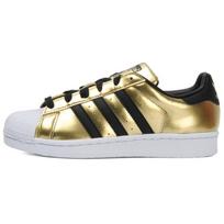 Adidas Originals Superstar W Žemi Kateboardo Batai Moteriški Juodi Auksiniai BY9180 36
