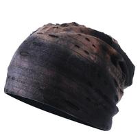 Retro kaklaraištis dažai Hip Hop Hole Style Spring Beanies Trikotažo kepurė Unisex Skullies Gradiento spalvos Harajuku skarelė Slidinėjimo kepuraitė Kapotas 56-59cm