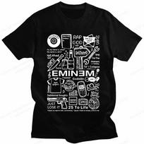 Hip Hop EMINEM marškinėliai Unisex Moteriški madingi marškinėliai Medvilniniai marškinėliai Vaikiški marškinėliai Vyriški marškinėliai Vasariniai Camisetas Reperio Unisex drabužiai 2XL