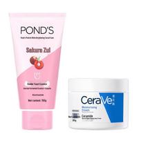 POND'S Pink Radiance Cleanser & CeraVe Barrier Repair Cream Set