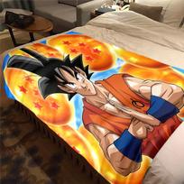 1PC Son Goku  Print Flannel Blanket, High quality All Seasons, Home Decor, Warmth and Comfort, Perfect for Christmas Gifts 80cm x 120cm