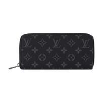 Louis Vuitton Zippy Letter Logo Zip Wallet Monogram Eclipse Canvas Women wallet Gray M11611 Gift Set(Basic Set+Box+Shopping Bag)