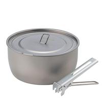 SOTO Titanium Deep Compact Solo Outdoor Emergency Titanium Pot 1100 (Japanese-made) Pot, Type, Lightweight, 0.3mm Thickness, Storage, Activities,