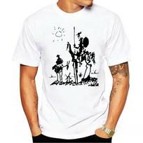 2024 Summer Tops Pablo Picasso T Shirt Picasso Pablo   Artist Ink Spain Spanish Art Don Quixote - Men's Summer Cotton Graphic... S įvairiaspalvis