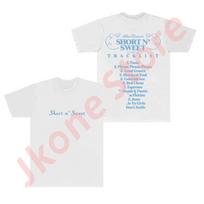 Sabrina Carpenter Tracklist Tee Short n Sweet Tour Merch TShirts Summer Women Unisex Fashion Casual Short Sleeve S