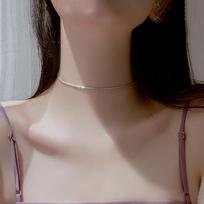 40/45CM Length 925 Sterling Silver Shiny Neck Choker Chain Necklaces Women Jewelry Aesthetic Charms Accessories Argent 925 41cm