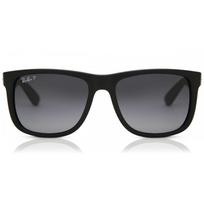 Ray Ban Rb4165 Justin Polarized 622 T3 Men Sunglasses Black Rubber/55