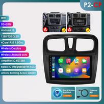 Ossuret  Carplay 4G Android 13 Car Radio for Renault Logan 2 2014 - 2019 Sandero 2  Multimedia Video Player GPS 2din Autoradio 7862 Intelligent Screen P2CP  A 4Core 2G 32G AI