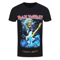 Iron Maiden marškinėliai Eddie su bosine gitara Roko grupės Nauji Juodi Oficialūs S