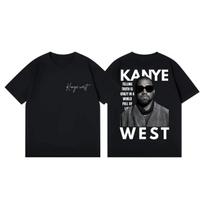 2026 Kanye West Turo Marškinėliai Harajuku Hip Hop Stiliaus Trumpomis Rankovėmis Marškinėliai Unisex Moterų Mados Laisvi Medvilniniai Marškinėliai S