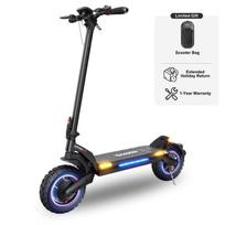 iScooter iX7 Pro 10 colių dviejų variklių visureigis elektrinis paspirtukas – 2*1000W galia, 50-60KM diapazonas, puikus nuotykių važiavimas(NĖRA ABE) juoda
