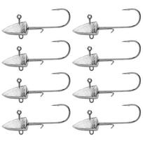 8 Pcs Dart Jighead Fishhooks Swimbait Hooks Worm Fishing Lure Hook Artificial Bait Fishing Tackle for Saltwater and Freshwater