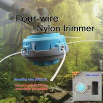 4 Lines Grass Trimmer Head M10*1.25 Threaded Automatic Outline Brush Cutter Parts Garden Accessories 1pc