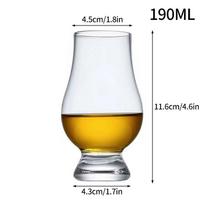 Viskio taurė Tulpinė taurė Viskio taurė Skaidrios degustacinės taurės Gėrimui Išskirtinės viskio taurės Scotch Bourbon Alkoholiniai gėrimai Tekilos taurės 200ml