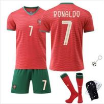 Vaikų futbolo apranga 2526 Sezonas Portugalija Namų 7 Ronaldo Marškinėliai Raudonas Futbolo Rinkinys 100-110 CM raudona