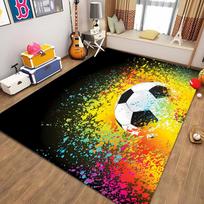 Kamuolio sporto tematikos kilimas Animacinis futbolo grindų kilimėlis vaikų miegamojo dekoravimui Futbolo didelio ploto kilimai Namų svetainės koridoriaus kilimas 40x60cm (16x24in)
