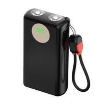 2x21700 Baterijų Laikiklis Power Bank Dėklas DIY Rinkinys Palaiko 22.5W Greitą Įkrovimą su Baterijos Korpusu Dvigubi LED Avariniai Žibintai juoda
