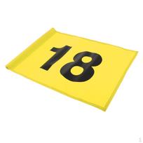 Golf Putting Green Flag - Target or 18 Outdoor Backyard Yellow with Number 18