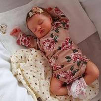48CM Baigta Reborn kūdikio lėlė Rosalie Mergaitė 3D oda Matomos venos Gyvybingas vinilas Naujagimis su lėlės priedais Žaislas Amžius 3+ Cloth Body Doll