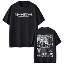 Fashion Harajuku Short Sleeve Tshirts Anime Death Note Misa AUnisexe T Shirts Unisex Women Clothing Cotton Casual Tshirt Streetwear S