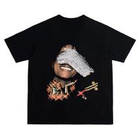 2026 m. vasaros vyriški Michael Jackson rašto marginti 100% medvilniniai laisvalaikio vėsūs apvalios apykaklės trumpomis rankovėmis Hip Hop juodi marškinėliai Dideli S white