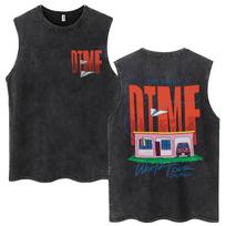 Rapper Bad Bunny Album Washed Vintage Tank Tops Debi Tirar Mas Fotos DTMF Sleeveless T Shirts Men Women Oversized S