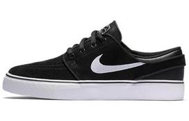 Nike SB Stefan Janoski Suede Low top Kids' Skateboarding Shoes Black White Teenagers 525104-021 37.5