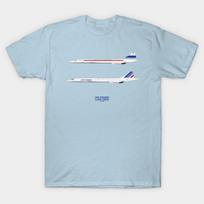 Men Black Print T-shirt French Concorde No-Cut Transfer Paper Print Cotton Tshirt XL šviesiai mėlyna spalva