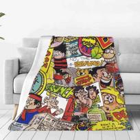Beano Šilta Plona Antklodė Beano Dennis Grėsmė Gnasher Roger The Ivy Baisūs Komiksų Metraščiai Koliažas Veikėjai 75x100cm (30x40inch)