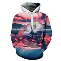 Spring Autumn Men Print 3D Cartoon Naruto Uzumaki Long Sleeve Hooded Hoodies Sweatshirts S