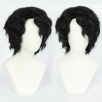 Cosplay Perukas Sakusa Kiyoomi Haikyu Trumpas Garbanotas Anime Perukas Berniukui Juodas Cosplay Perukai Anime Vyriškas Sintetinis Perukas su Kirpčiukais Kasdieniam Mokyklai as the picture-1pc&4inches black