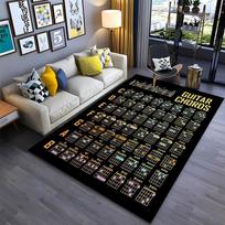 Music Basic Guitar Chord Theory Chart Piano Rugs,Rugs Living Room Tapete for Bedroom Sofa  Doormat Decor,Kids Non-slip Floor Mat 40x60cm (16x24in)