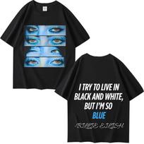 Billie Eilish Blue Eyes Hit Me Hard and Soft T Shirt Unisex Women Cotton Short Sleeve Top Summer Print Unisex Fan Gifts Streetwear 2XL