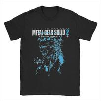 Hipsteriškas MGS2 Snake ir Raiden Metal Gear Solid Marškinėliai Vyrams Apvalus Kaklas Grynos Medvilnės Marškinėliai Trumpomis Rankovėmis Unikalūs Drabužiai - ... S įvairiaspalvis