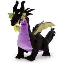 Disney Maleficent drakono pliušinis žaislas - 35 cm vidutinio dydžio minkštas žaislas, Miegančiosios gražuolės 60-mečio kolekcija