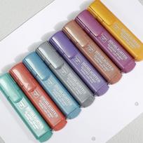 8Spalvos/rinkinys Metalinis paryškintuvas Fluorescentinis Blizgučiai Žymekliai Blizgantis rašiklis dienoraščių rašymui Scrapbooking reikmenys Piešimo menas 8pcs/set