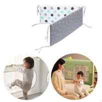 Baby Crib Liner Crash Pad Cushioned Padded for Boys Girls Bed Guard White 3 Color Star White Crown