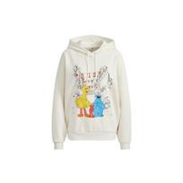 Adidas Neo X Sesame Street Co-Branded Cartoon Graphic Hoodie Women Hoodie White HD7279 XL